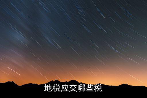 成都地稅繳納什么稅，地稅應(yīng)交哪些稅