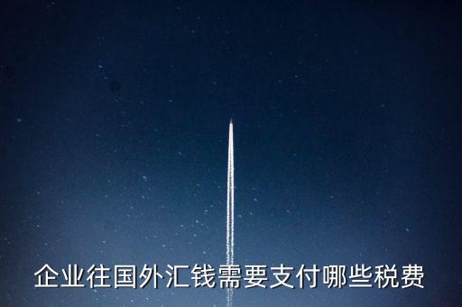 對(duì)外支付要交什么稅，企業(yè)往國(guó)外匯錢需要支付哪些稅費(fèi)