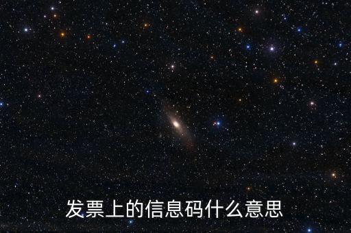 使用新的發(fā)票信息是什么意思，發(fā)票上的信息碼什么意思