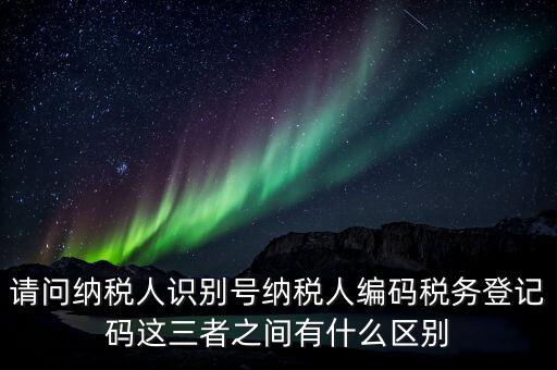 稅收編碼影響什么不同，納稅編碼和稅務(wù)登記號碼有什么不同