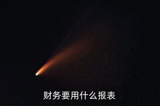 財務報表類型選擇什么，財務要用什么報表