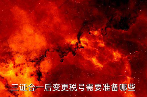 更改稅號需要什么資料，三證合一后變更稅號需要準備哪些