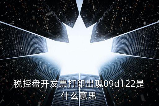 發(fā)票09d121什么意思，稅控盤開發(fā)票打印出現(xiàn)09d122是什么意思