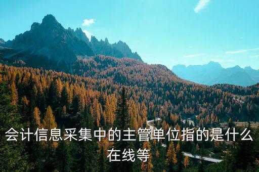 主管征收機(jī)關(guān)填什么，會計信息采集中的主管單位指的是什么在線等
