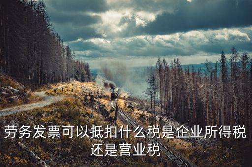 勞務(wù)票抵扣什么，勞務(wù)發(fā)票可以抵扣什么稅是企業(yè)所得稅還是營業(yè)稅