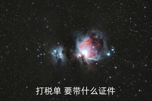 打印稅單需要什么證件，到稅務(wù)打印稅單需要什么資料