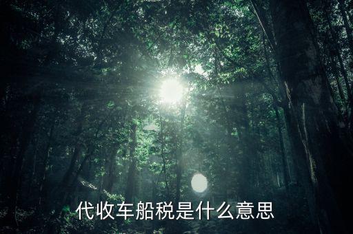 什么是代收車船稅，買保險(xiǎn)的時(shí)候代收車船稅是個(gè)什么標(biāo)準(zhǔn)