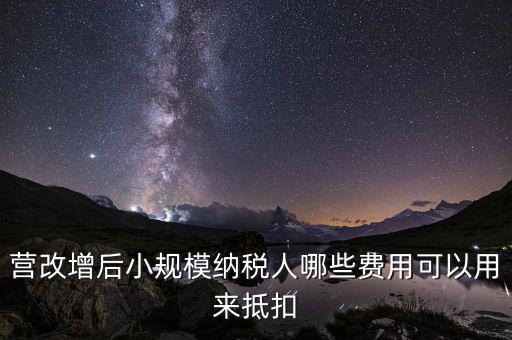 營(yíng)改增后小規(guī)模納稅人哪些費(fèi)用可以用來(lái)抵扣