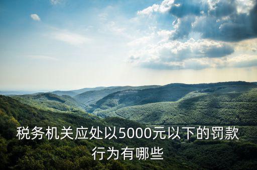 稅務(wù)局行為罰款是什么，稅務(wù)機(jī)關(guān)應(yīng)處以5000元以下的罰款行為有哪些