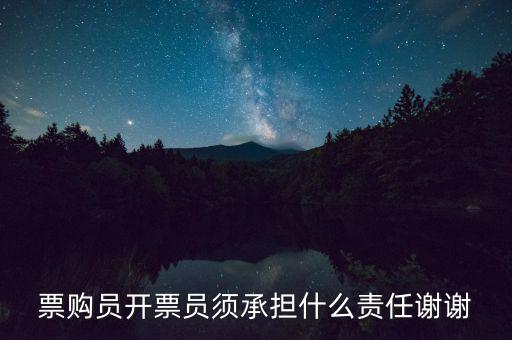 票購(gòu)員開(kāi)票員須承擔(dān)什么責(zé)任謝謝