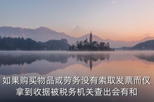 如果購買物品或勞務(wù)沒有索取發(fā)票而僅拿到收據(jù)被稅務(wù)機(jī)關(guān)查出會有和