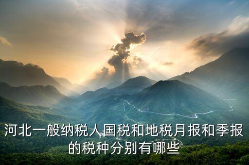 河北地稅繳什么稅，河北一般納稅人國(guó)稅和地稅月報(bào)和季報(bào)的稅種分別有哪些
