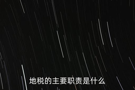 我為地稅做什么，地稅的主要職責(zé)是什么