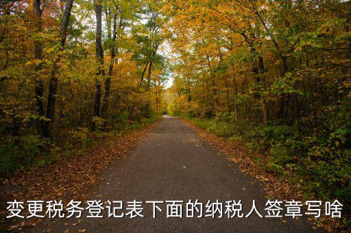 地稅申報納稅人簽章是什么意思，變更稅務登記表下面的納稅人簽章寫啥