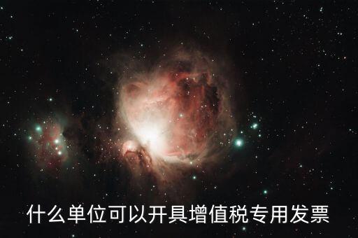 什么公司可以開(kāi)增值稅，什么單位可以開(kāi)具增值稅專(zhuān)用發(fā)票