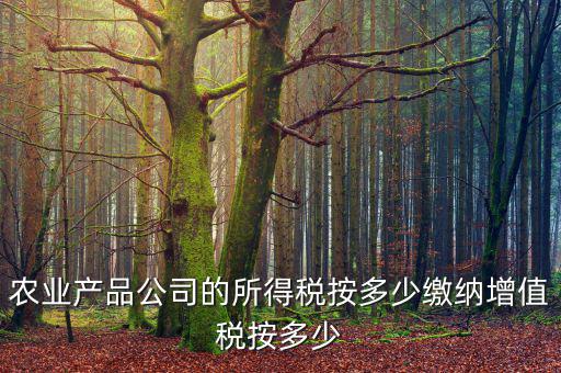 農(nóng)業(yè)公司要交什么稅，江蘇省農(nóng)業(yè)推行公司要交甚么稅
