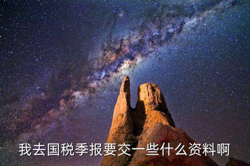 國稅季度申報需要帶什么，我去國稅季報要交一些什么資料啊