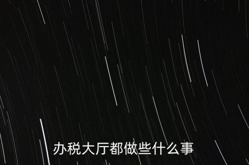 地稅大廳都干什么，辦稅大廳都做些什么事