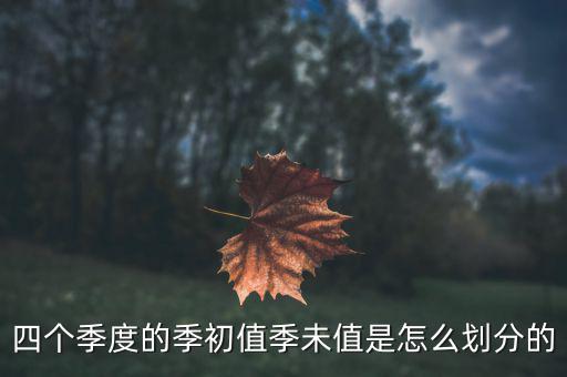 季初值和季末值是什么，四個(gè)季度的季初值季未值是怎么劃分的