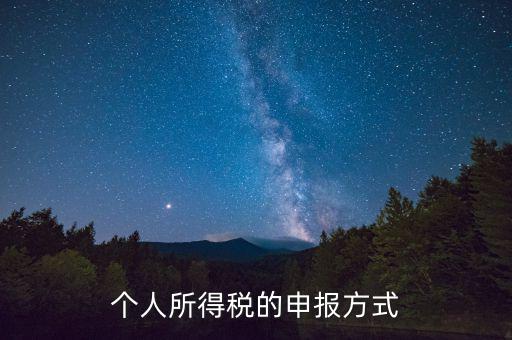 個(gè)人所得稅按什么報(bào)，個(gè)人所得稅選擇哪種申報(bào)方式