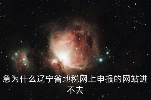 急為什么遼寧省地稅網(wǎng)上申報的網(wǎng)站進不去