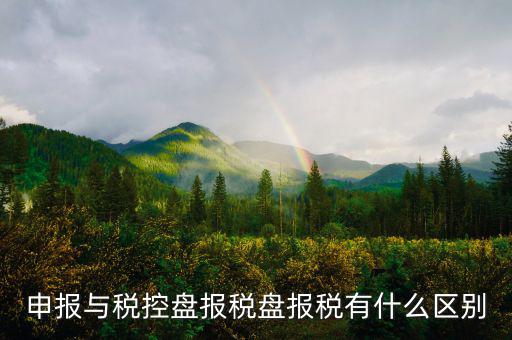 什么是申報盤，申報與稅控盤報稅盤報稅有什么區(qū)別
