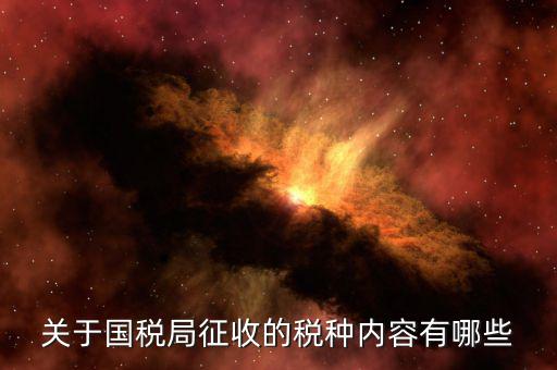 國(guó)家稅務(wù)局征收什么稅，國(guó)家稅務(wù)局系統(tǒng)主要負(fù)責(zé)征收什么稅種