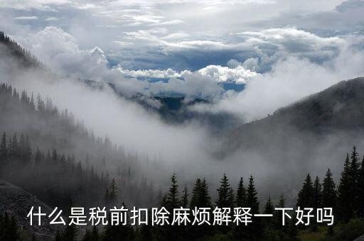 工資稅前扣減是什么意思，什么是稅前扣除
