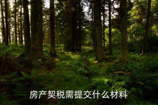 商品房交契稅需要什么材料，買房契稅何時交需要提供哪些材料