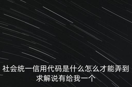 統(tǒng)一社會(huì)信用代碼指什么意思，深圳碼統(tǒng)一社會(huì)信用代碼是什么