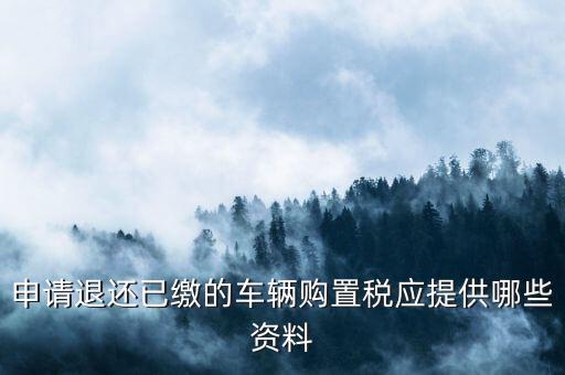 車(chē)輛退稅需要什么，現(xiàn)在購(gòu)車(chē)要退什么稅