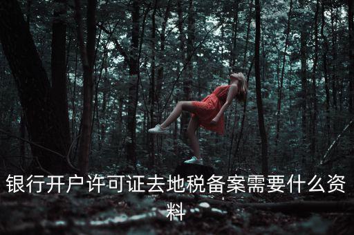 銀行開(kāi)戶(hù)許可證去地稅備案需要什么資料
