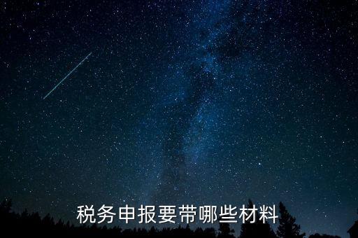 稅務申報需要什么資料，稅務申計需要什么資料