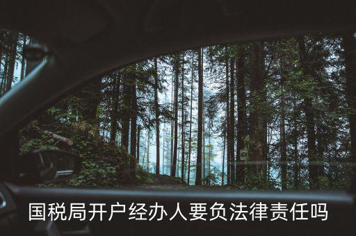 國稅局開戶經(jīng)辦人要負法律責(zé)任嗎