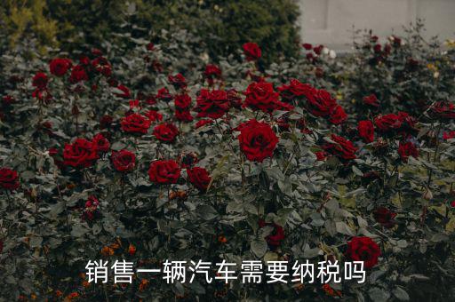 銷售汽車征收什么稅，銷售一輛汽車需要納稅嗎