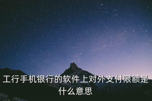 對(duì)外支付什么意思，工商銀行支出對(duì)外什么意思