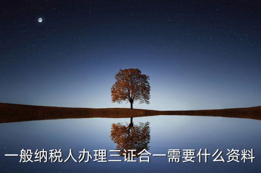稅務(wù)三證合一需要什么資料，一般納稅人辦理三證合一需要什么資料