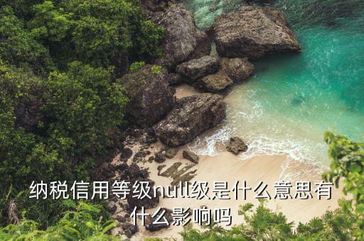 納稅信用等級是什么，納稅信用等級null級是什么意思有什么影響嗎