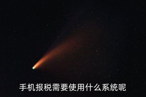 報(bào)稅系統(tǒng)是什么，手機(jī)報(bào)稅需要使用什么系統(tǒng)呢