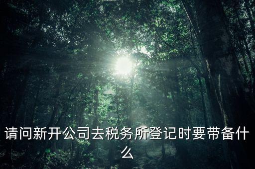 新公司國稅登記需要什么資料，剛辦的營業(yè)執(zhí)照到國稅局登記需要那些材料
