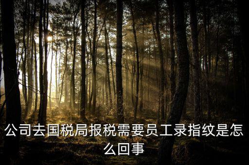 稅務(wù)局采集指紋干什么，指紋采集器是干什么用的