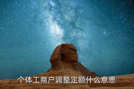 個體戶定額根據(jù)什么意思，個體工商戶調整定額什么意思