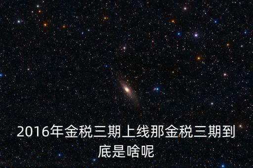 金稅三期登錄密碼是什么，金稅三期是什么意思