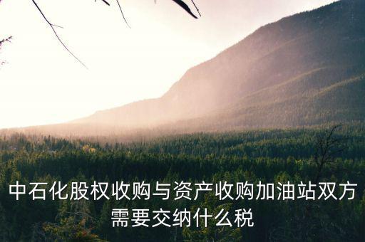 資產(chǎn)收購要交什么稅，中石化股權(quán)收購與資產(chǎn)收購加油站雙方需要交納什么稅