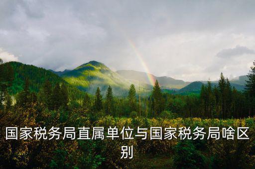 國(guó)稅直屬局管什么區(qū)別，直屬國(guó)稅與市區(qū)國(guó)稅有什么區(qū)別