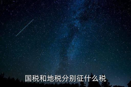 國(guó)稅地稅分別報(bào)什么稅，國(guó)稅和地稅局分別要交哪些稅和報(bào)表
