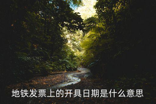 發(fā)票領(lǐng)用日期是什么意思，地鐵發(fā)票上的開具日期是什么意思