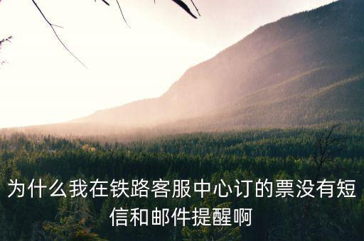 為什么購(gòu)票成功沒(méi)有短信提醒，為什么我在鐵路客服中心訂的票沒(méi)有短信和郵件提醒啊
