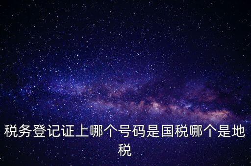 國(guó)稅地稅登記號(hào)是什么，稅務(wù)登記證上哪個(gè)號(hào)碼是國(guó)稅哪個(gè)是地稅