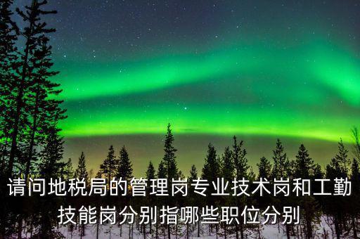 請(qǐng)問(wèn)地稅局的管理崗專(zhuān)業(yè)技術(shù)崗和工勤技能崗分別指哪些職位分別